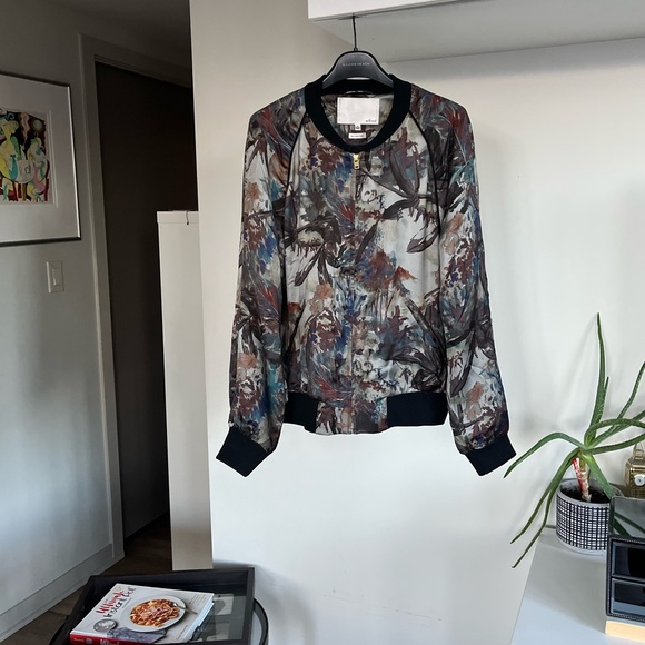Aritzia Jackets & Blazers - Le Fou Wilfred Multicolor Floral Bomber Jacket Sz M